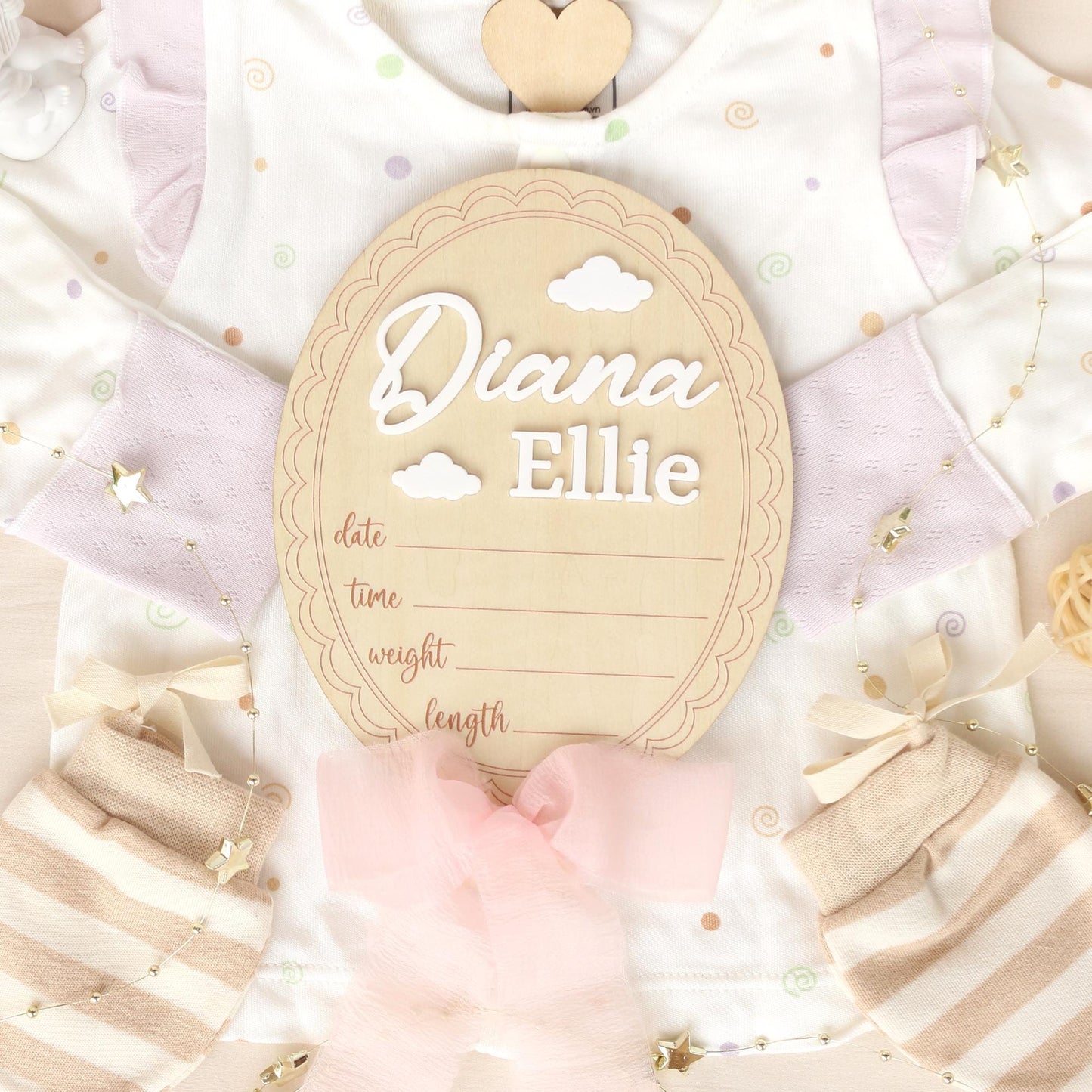 Baby Monthly Milestone Baby Girl Name Sign Baby Girl Announcement Sign for Hospital Baby Photo Signs Baby Gift Baby Shower Gift