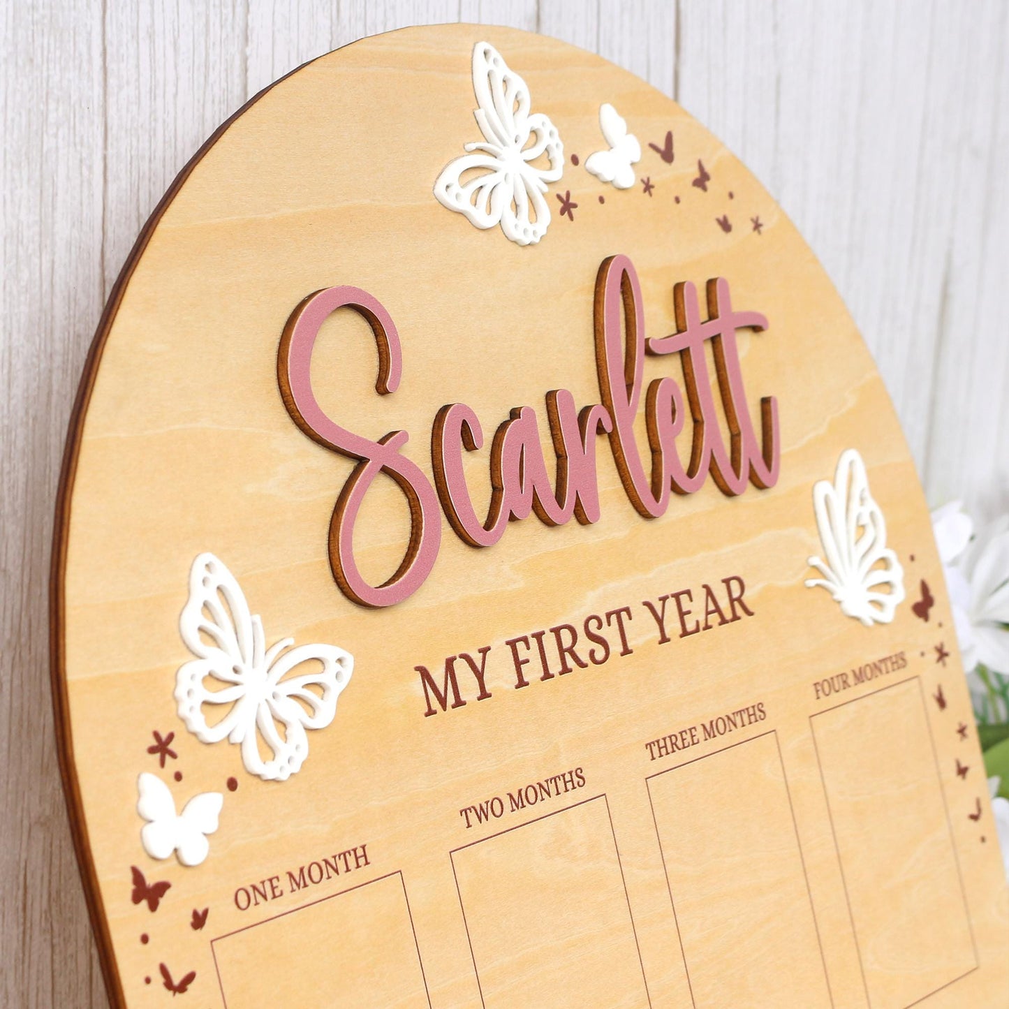 First Year Photo Board, 1st Birthday Photo Collage, One Year of Photo Board, Baby's First Year Sign, First Birthday Gift, Baby Shower Gift