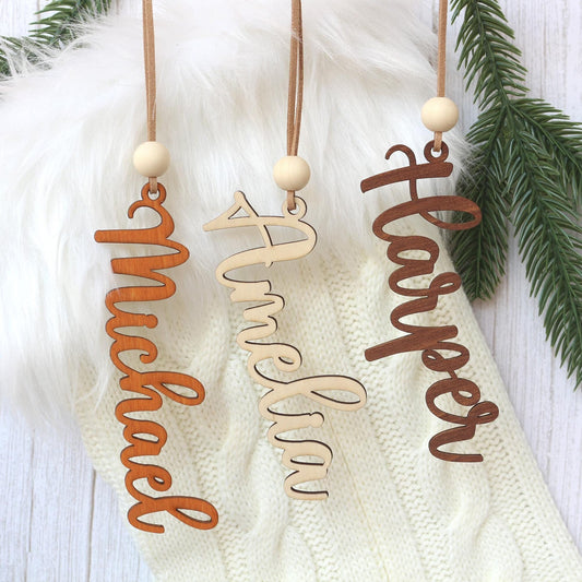 Christmas Stocking Tags, Personalized Name Tags, Christmas Gift Tags, Christmas Ornaments, Christmas Decor