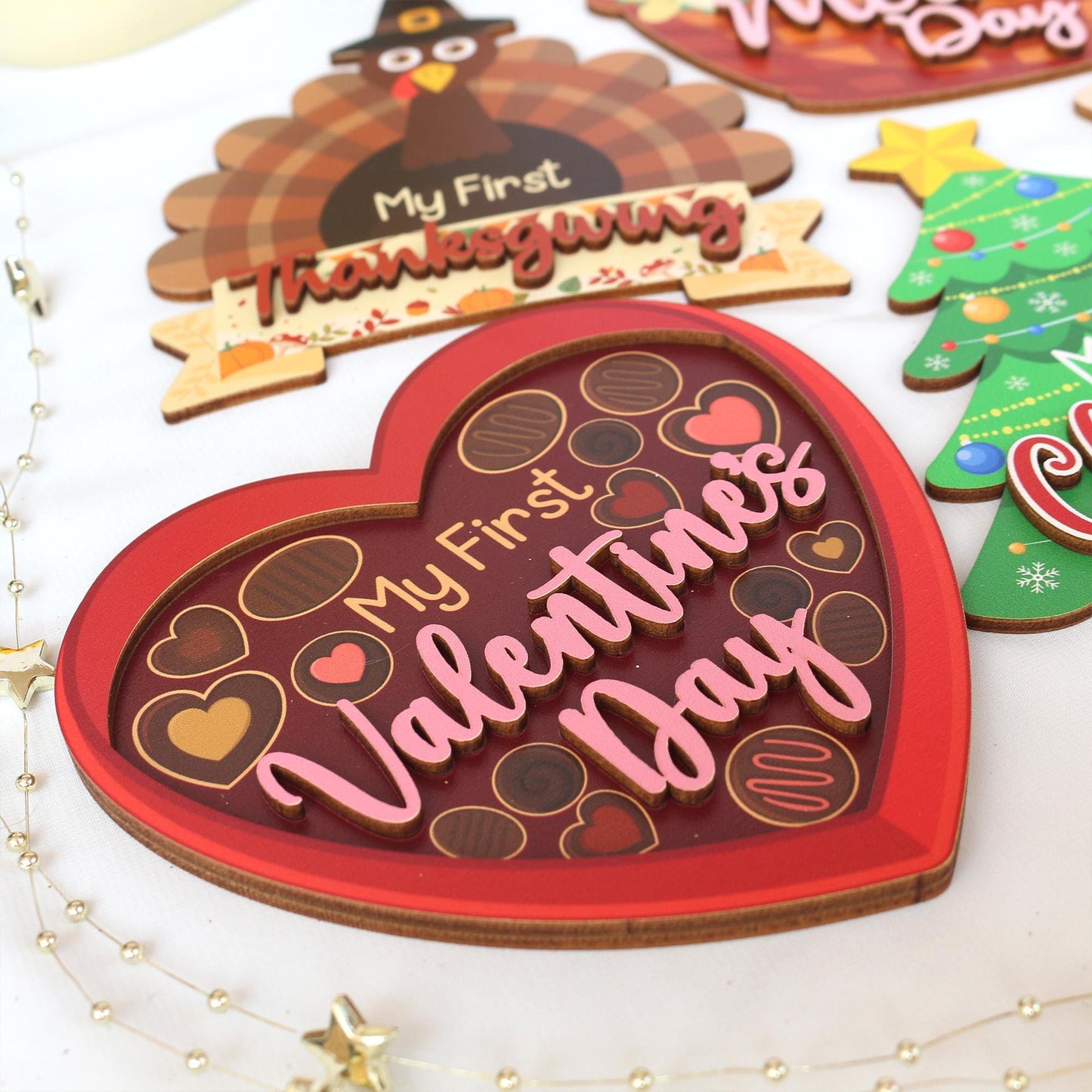 Baby Milestone Cards My First Holiday Milestones Baby Photo Props Baby Gift Baby Shower Gift Baby First Thanksgiving Day First Christmas Day