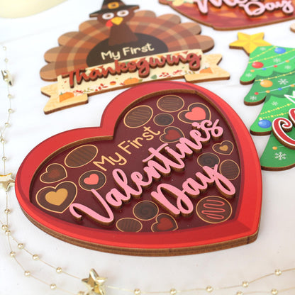 Baby Milestone Cards My First Holiday Milestones Baby Photo Props Baby Gift Baby Shower Gift Baby First Thanksgiving Day First Christmas Day