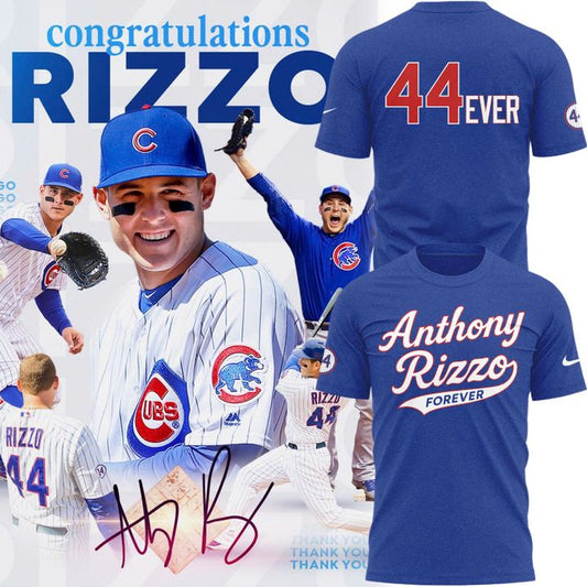 Special 2025 ANTHONY RIZZO 44EVER Chicago Cubs Tshirt