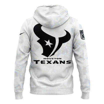 Houston Texans 2025-2026 Icy white Hoodie V4 (Pattern)