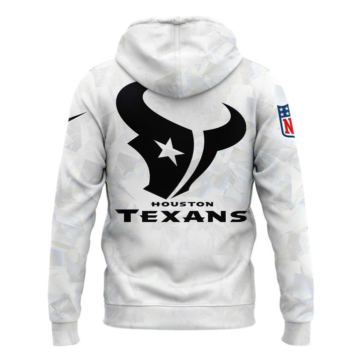 Houston Texans 2025-2026 Icy white Hoodie V3 (Pattern)