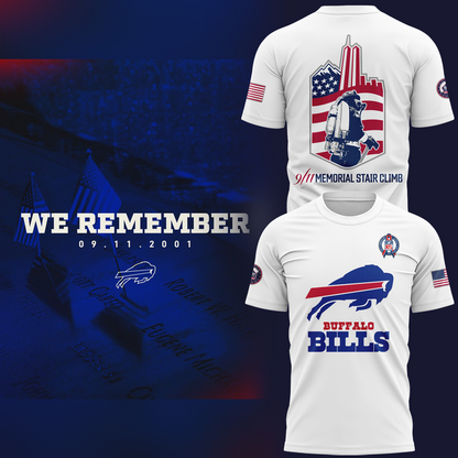 Buffalo Bills Tshirt - Honoring The First Responders From The 9/11 Event.