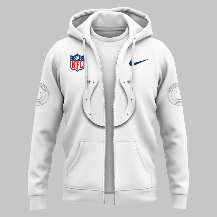 Indianapolis Colts "White Out" Zip Hoodie V2