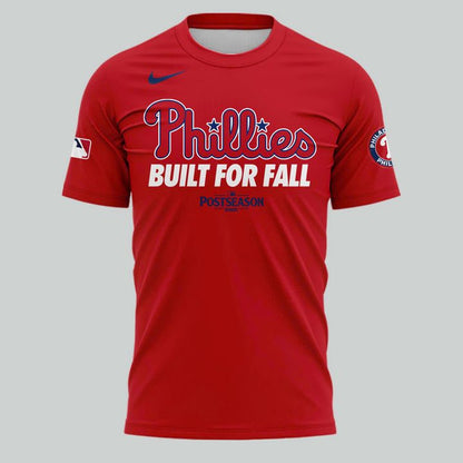 Special New "Built For Fall" 2025 MLB Postseason Clinched Uniform Red T-Shirt