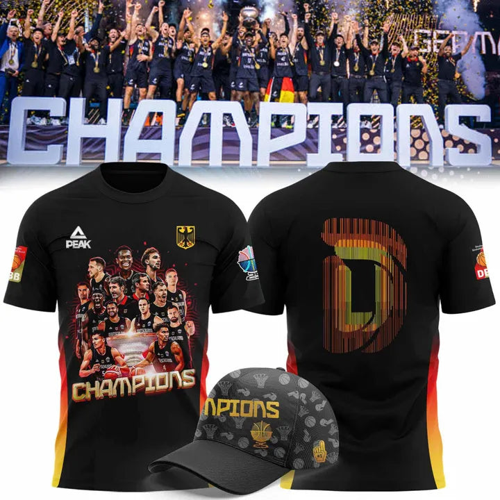 Team Deutschland FIBA EuroBasket 2025 Champions T-shirt (V2)