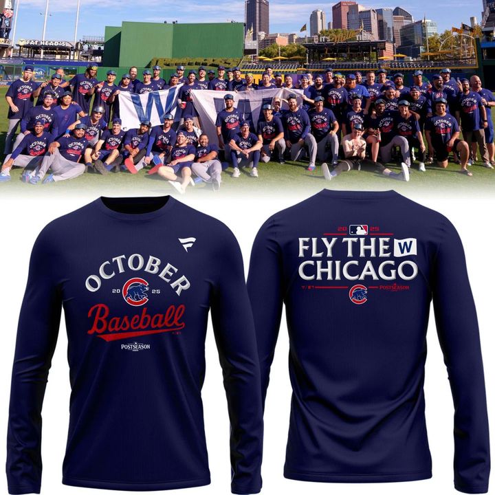 Special Edition October Baseball Post Season 2025 Chicago Cubs Long Sleeve Shirt