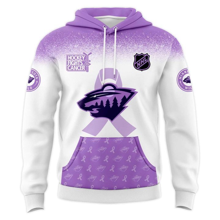 Limited Edition Minnesota Wild Hockey Fights Cancer 2025-26 Hoodie