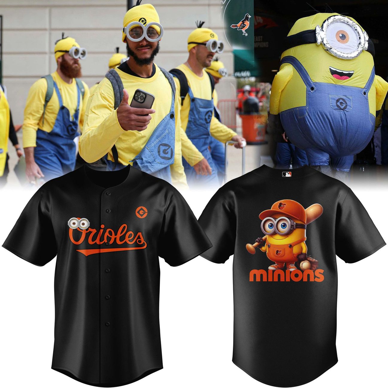 Special Baltimore Orioles x Minions Jersey