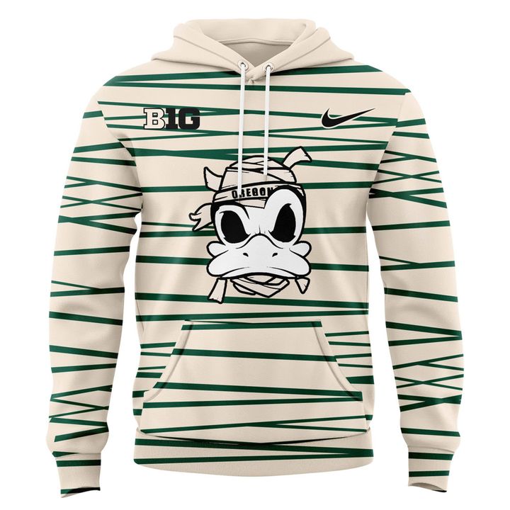 Limited Edition Oregon Football Cream '' Mummy Duck'' Hoodie 2025