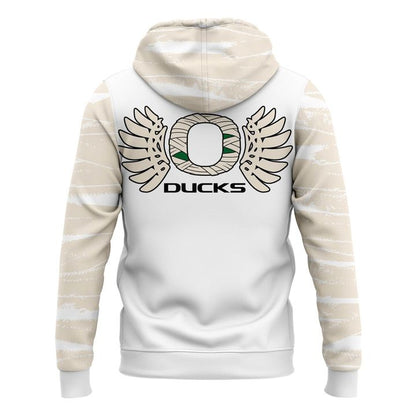 Limited Edition Cream Oregon Football '' Mummy Duck'' Hoodie 2025