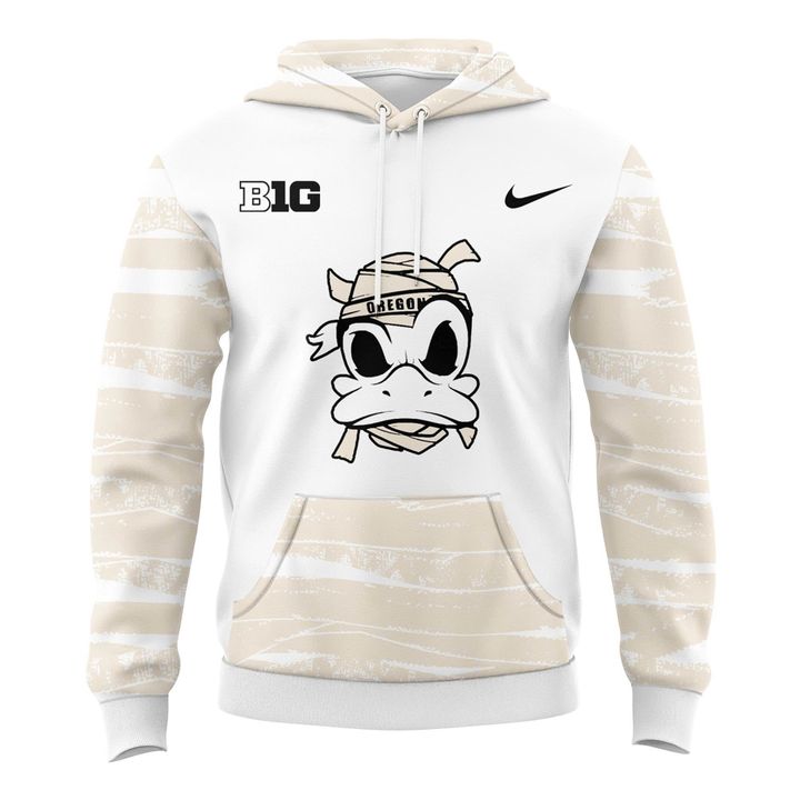 Limited Edition Cream Oregon Football '' Mummy Duck'' Hoodie 2025