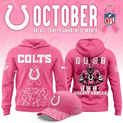 Indianapolis Colts '' OCTOBER BREAST CANCER AWARENESS MONTH '' Hoodie