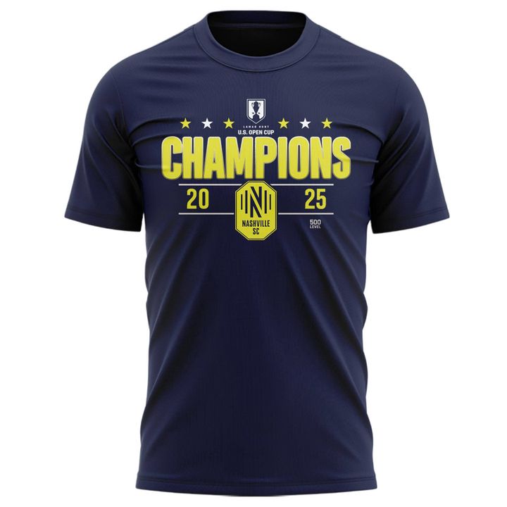 Nashville Soccer Champions Open Cup 2025 T-Shirt Navy (V2)