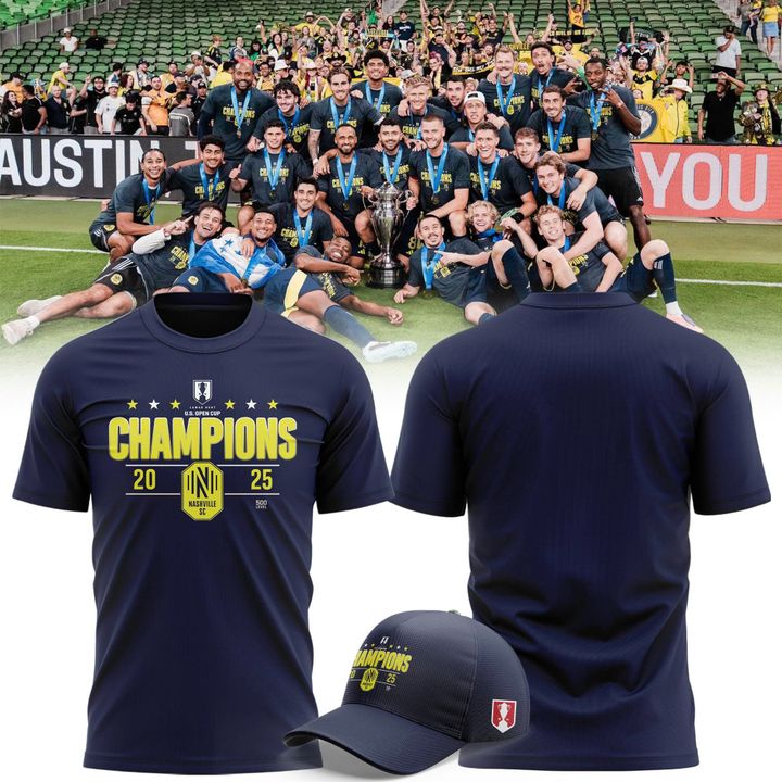Nashville Soccer Champions Open Cup 2025 T-Shirt Navy (V2)