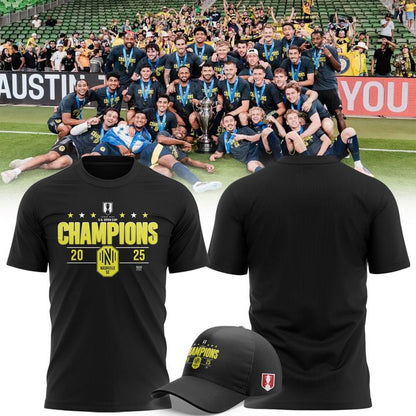 Nashville Soccer Champions Open Cup 2025 T-Shirt Black(V2)