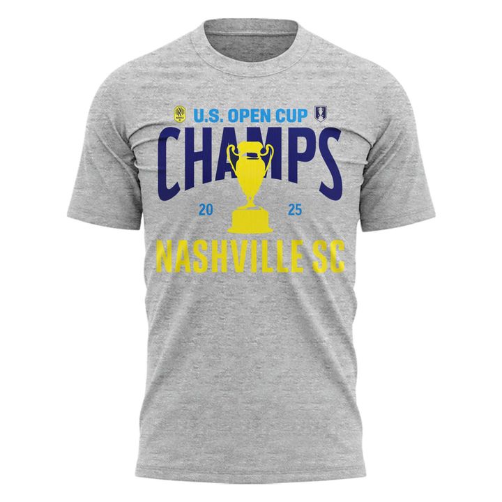 Nashville Soccer Champions Open Cup 2025 T-Shirt (Grey)