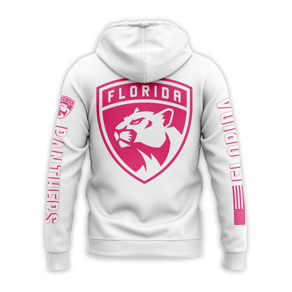 Florida Panthers Sun &amp; Stick Pink Logos Hoodie