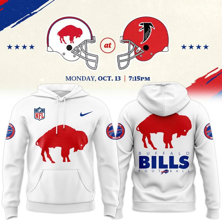 Buffalo Bills Nike 2025 Classic Logo Hoodie - White
