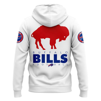 Buffalo Bills Nike 2025 Classic Logo Hoodie - White