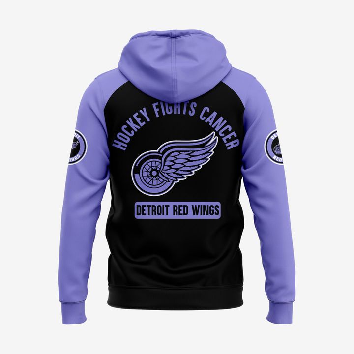 Limited Editions Detroit Red Wings Hockey Fights Cancer 2025 Hoodie