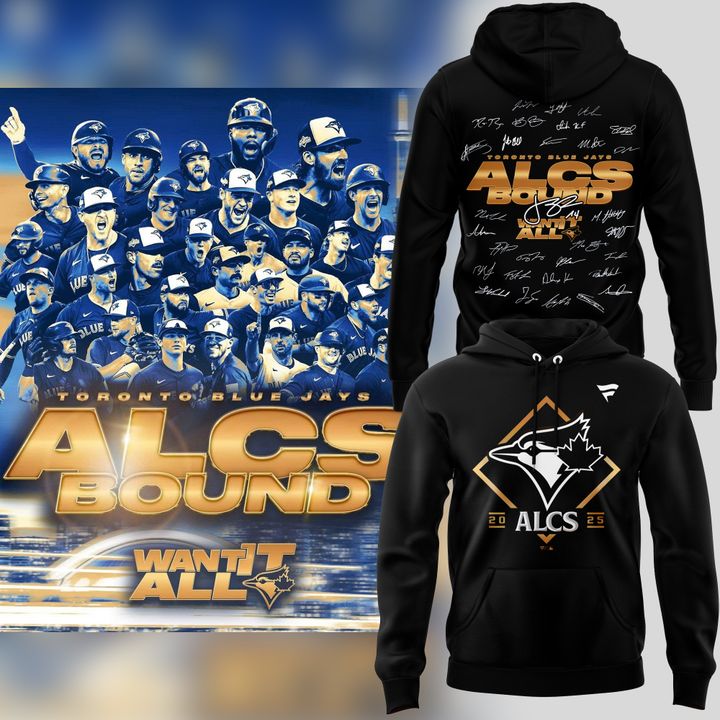Limited Edition Youth Toronto Blue Jays  Black 2025 American League Division Series Champions Locker Room hoodie