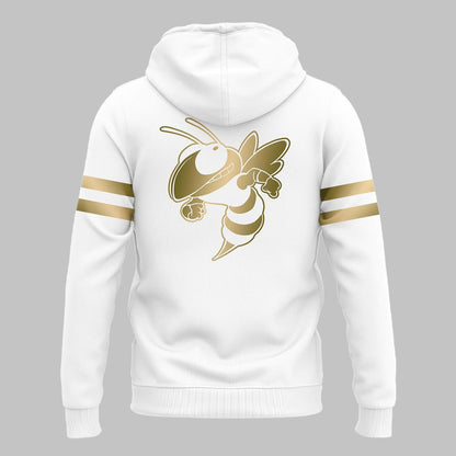 Special New Georgia Tech Football Whites Uniform Hoodie.