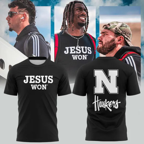 Exclusive Version Nebraska Football Jesus Won Tshirt 2025 v2
