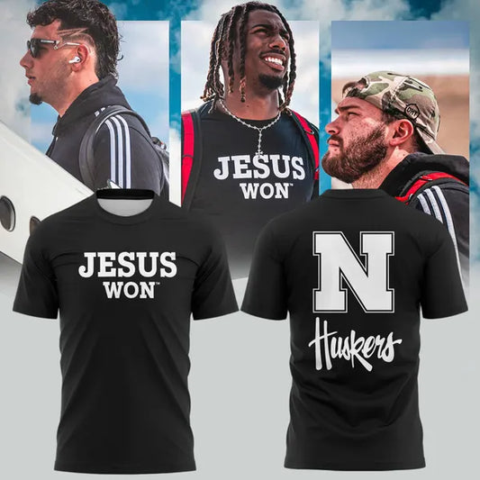 Exclusive Version Nebraska Football Jesus Won Tshirt 2025 v2