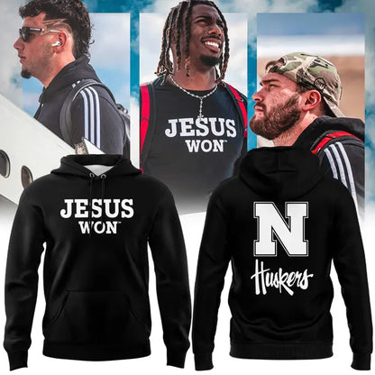 Exclusive Version Nebraska Football Jesus Won Hoodie 2025 v2