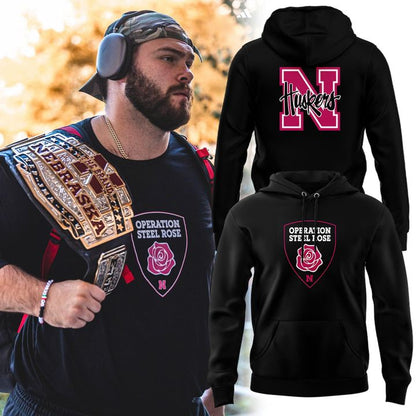 Special Edition Nebraska Cornhuskers "Operation Steel Rose" Hoodie