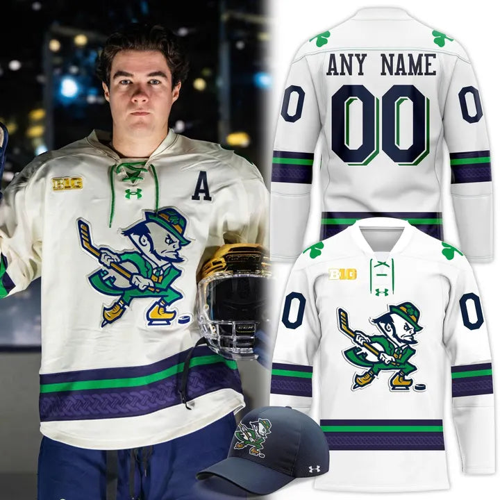Notre Dame Fighting Irish Hockey Leprechaun Jerseys