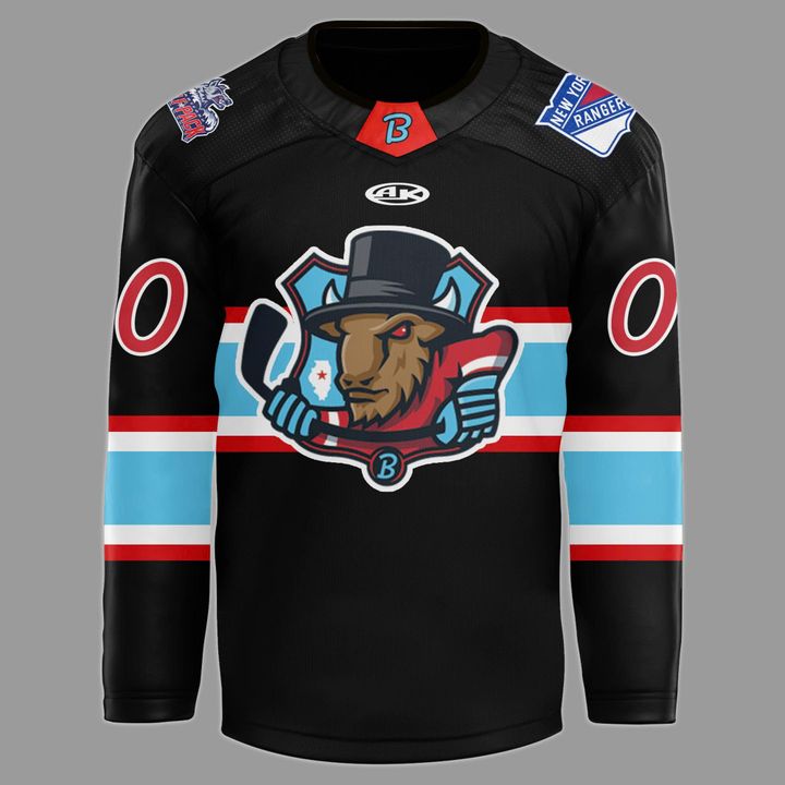 Bloomington Bison New 2025 - 2026 Hockey Jersey-Black