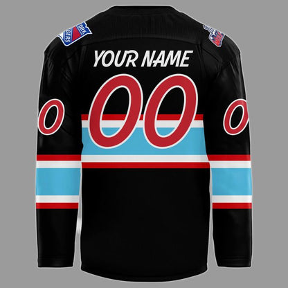 Bloomington Bison New 2025 - 2026 Hockey Jersey-Black