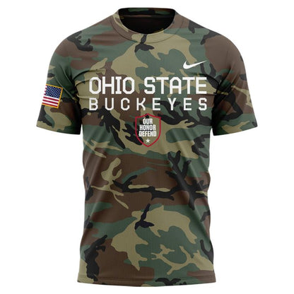 Ohio State Football Military Appreciation Camo Limited Edition T-shirt 2025