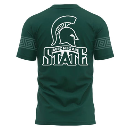 2025 Michigan State Spartans Helmet Logo EST. 1855 Uniform T-Shirt