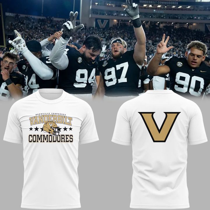 Vanderbilt Football Classic Helmet T-Shirt - Limited Edition