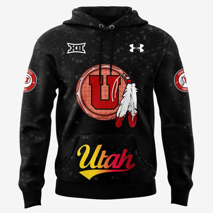 Utah Utes Football "𝟮𝟬𝟮𝟱 𝗛𝗮𝗻𝗱 𝗣𝗮𝗶𝗻𝘁𝗲𝗱" Hoodie