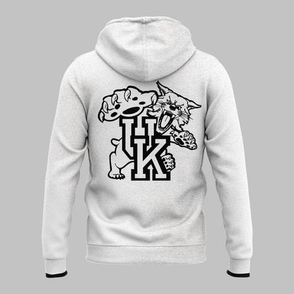 Special Kentucky Wildcats White Zip Hoodie Old Logo