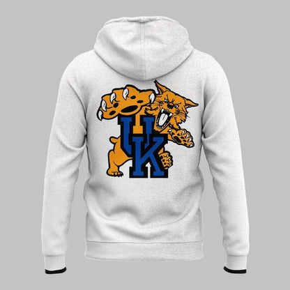 Speical 2025 Kentucky Wildcats Old Logo White Zip Hoodie