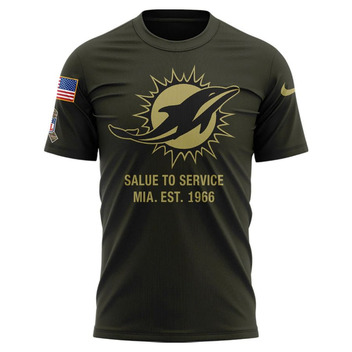Miami Dolphins '' Military Night '' Special T-Shirt 2025
