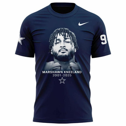 "For Marshawn Kneeland 2001-2025" Dallas Cowboys T-Shirt