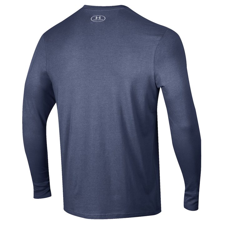Under Armour Navy Navy Midshipmen 250th Anniversary Uniform Sideline Collection HeatGear Long Sleeve