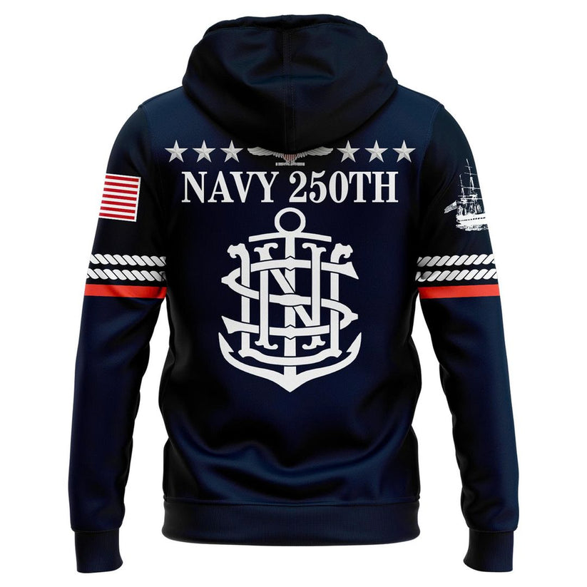 Navy Midshipmen 250th Anniversary Uniform Sideline Collection Replica Hoodie