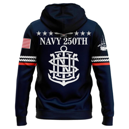 Navy Midshipmen 250th Anniversary Uniform Sideline Collection Replica Hoodie