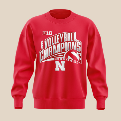 Nebraska Volleyball  2025 BIG TEN CHAMPIONS Sweatshirt