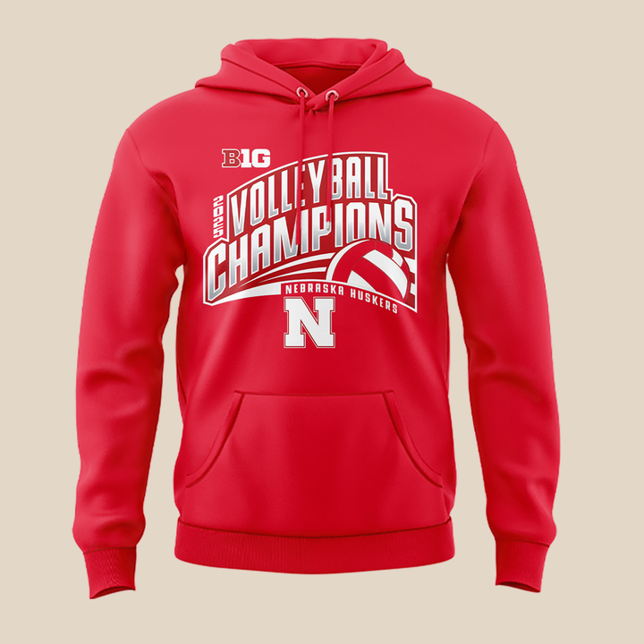 Nebraska Volleyball  2025 BIG TEN CHAMPIONS  Hoodie