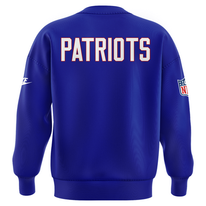 New England Patriots Throwback Historic Royal Sweatshirt